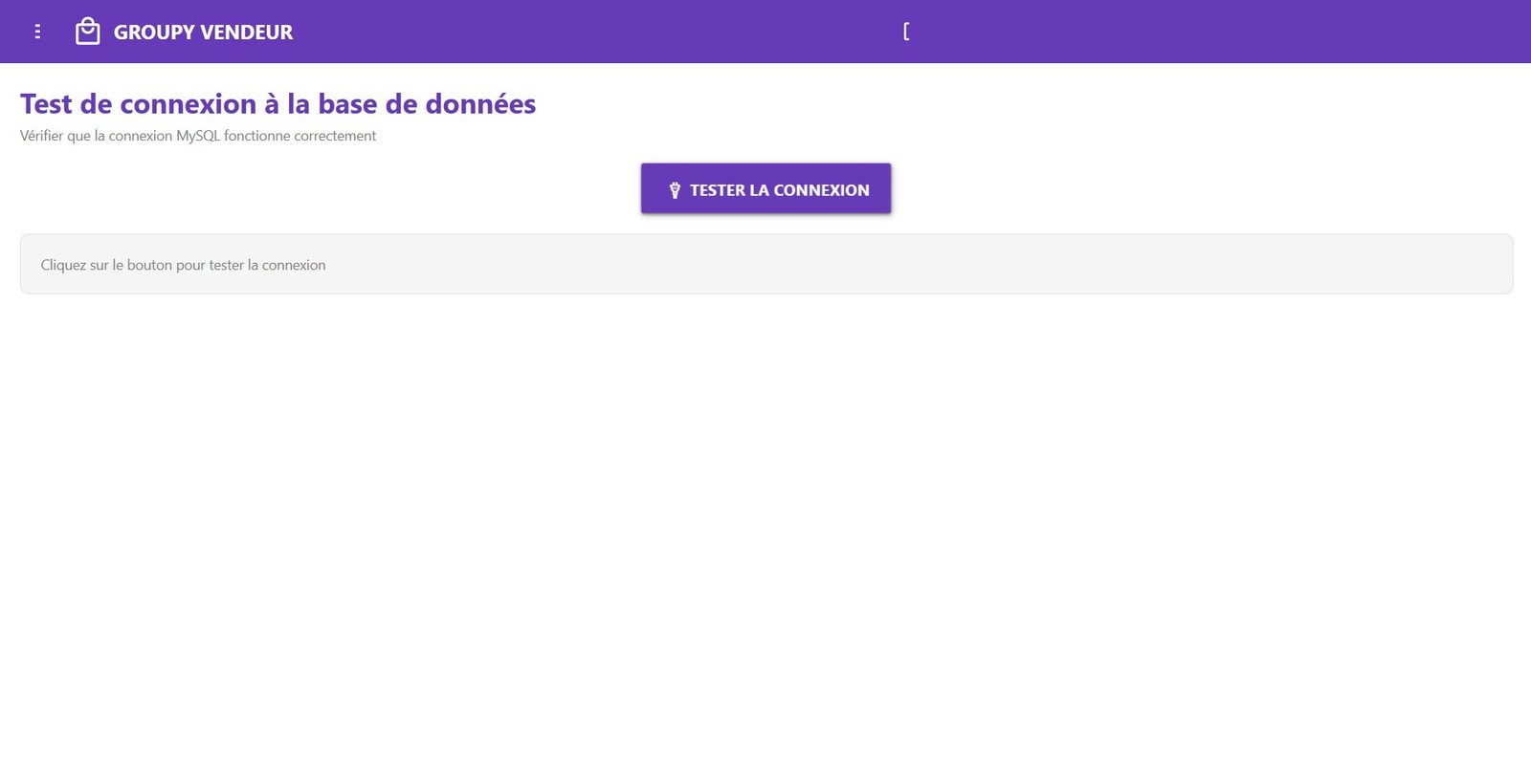 Test de connexion